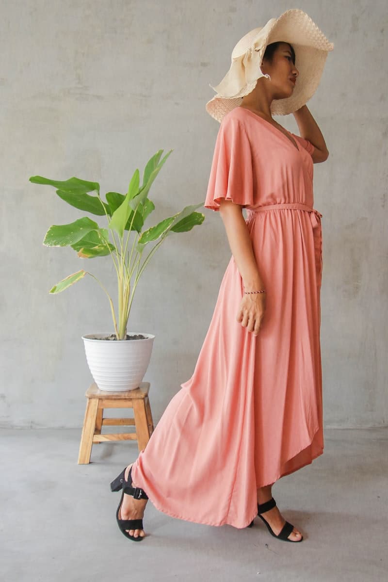 Pleated Midi Dress